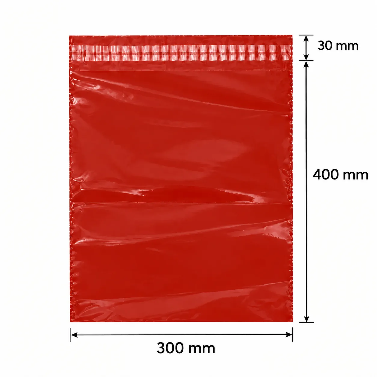 Kurirska kesa crvena 300×400(+30)